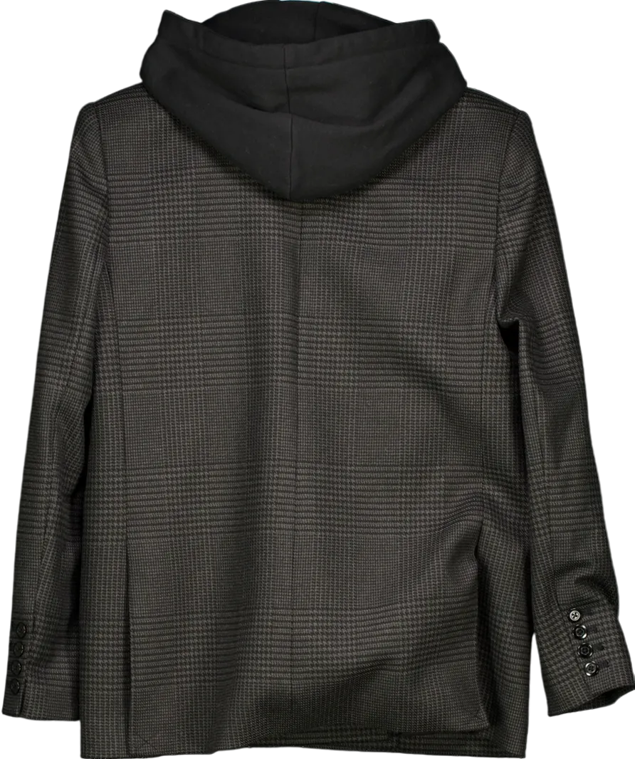 Alice   Olivia Grey Jordan Hooded Blazer UK S