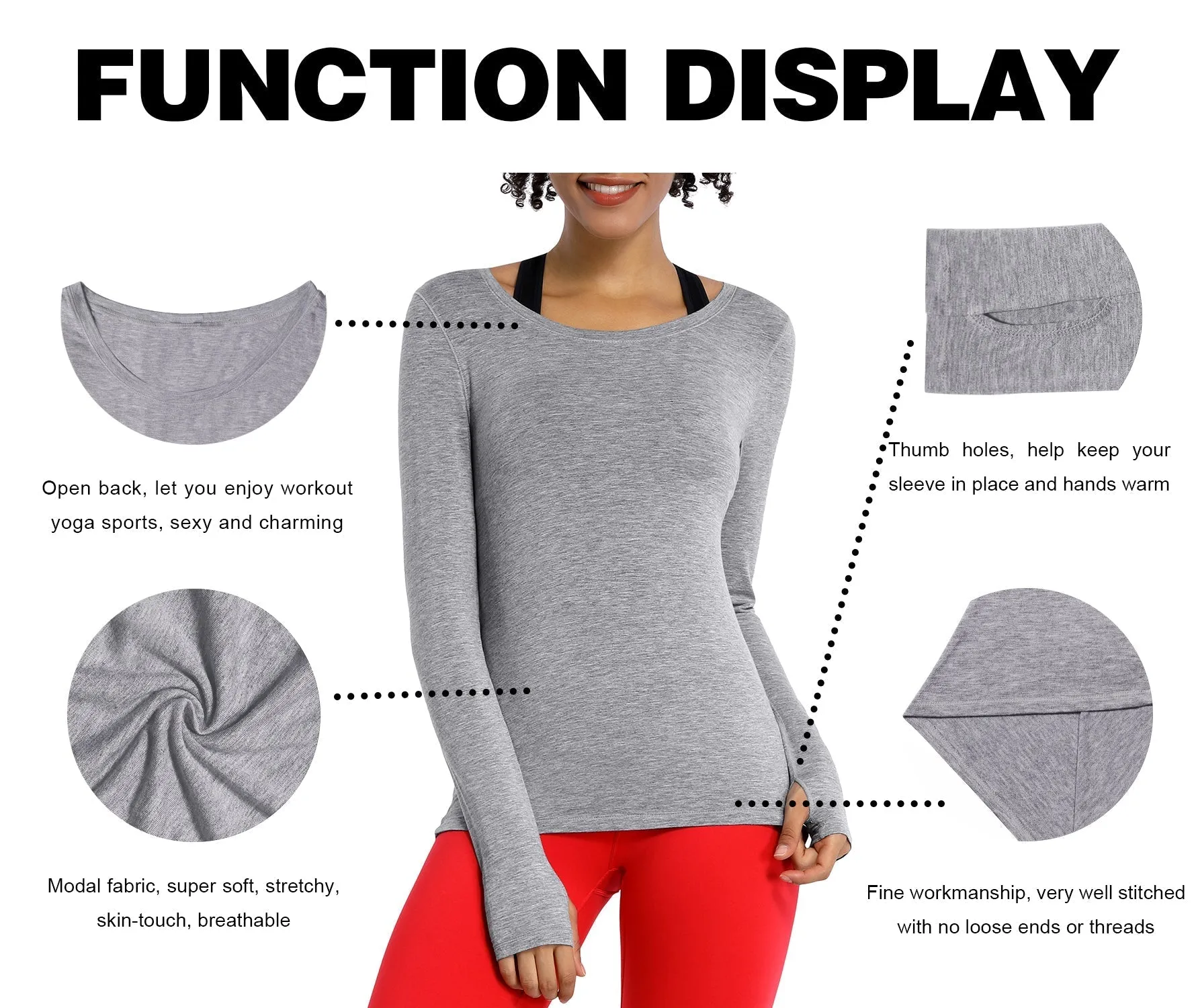 Athlete Long Sleeve Tops heathergray_Tall Size
