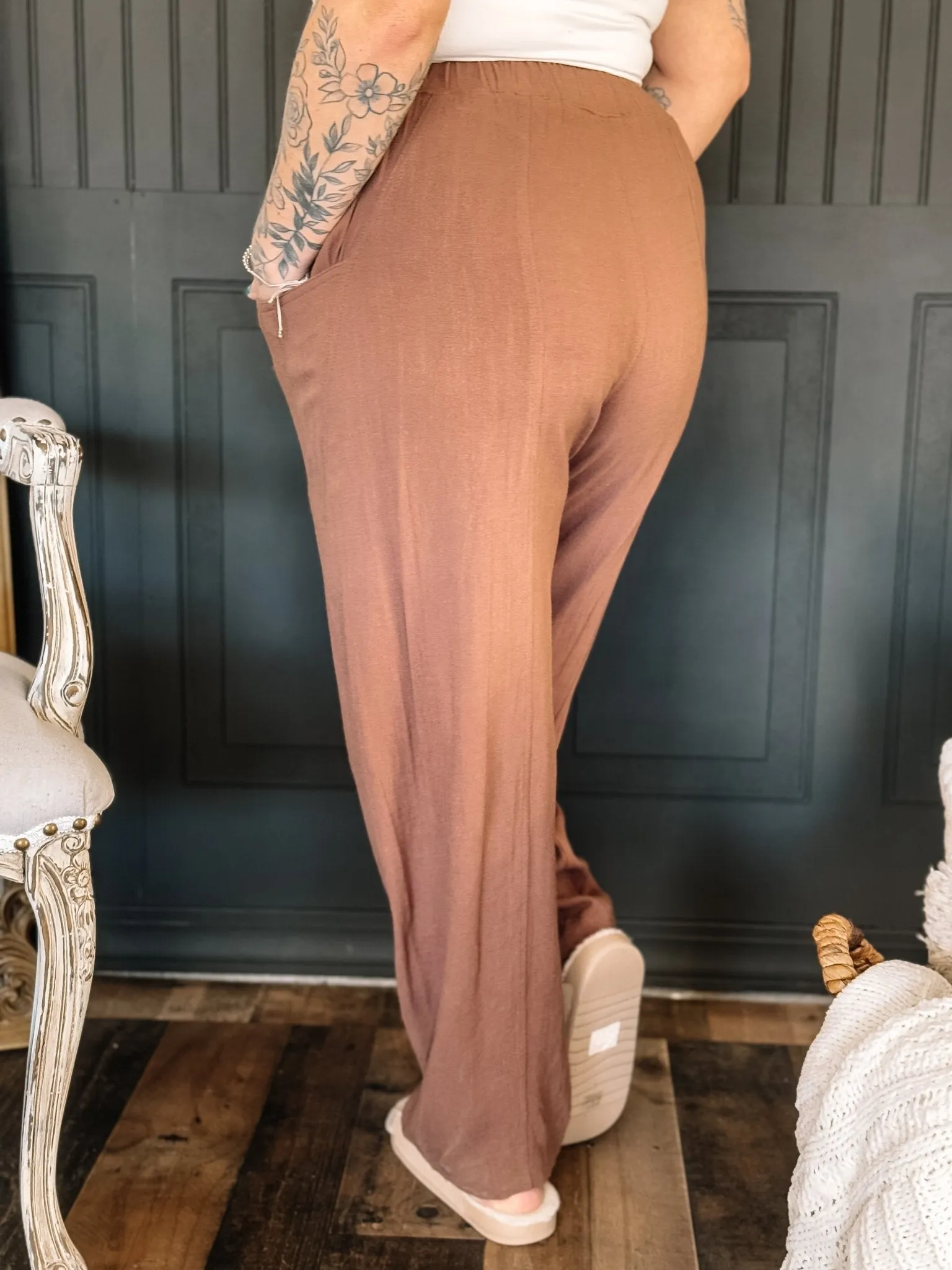 Canyon Stroll Boho Barrel Pants, Coco