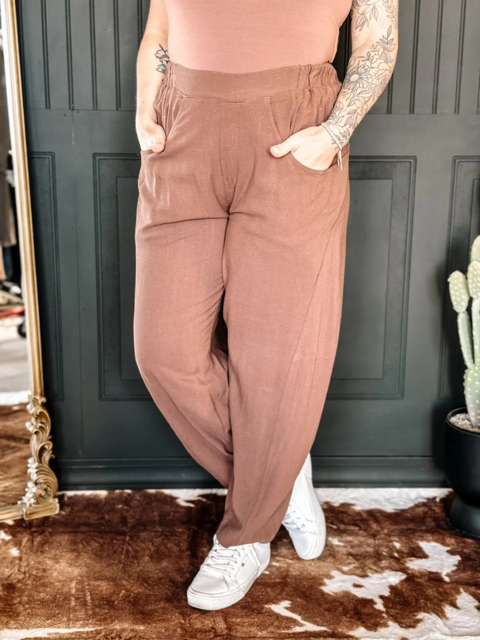 Canyon Stroll Boho Barrel Pants, Coco
