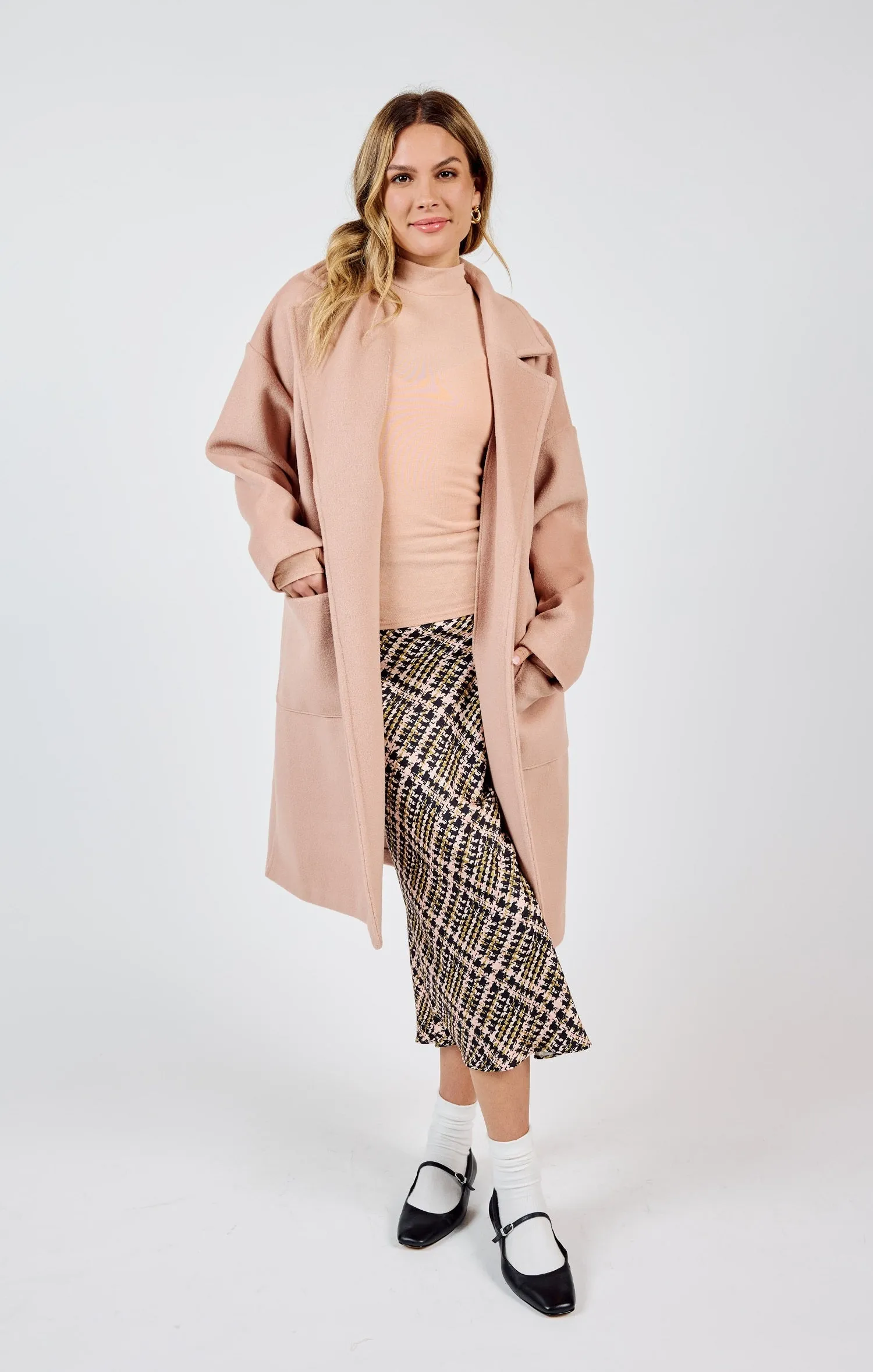 Hayley Open Coat | Rose