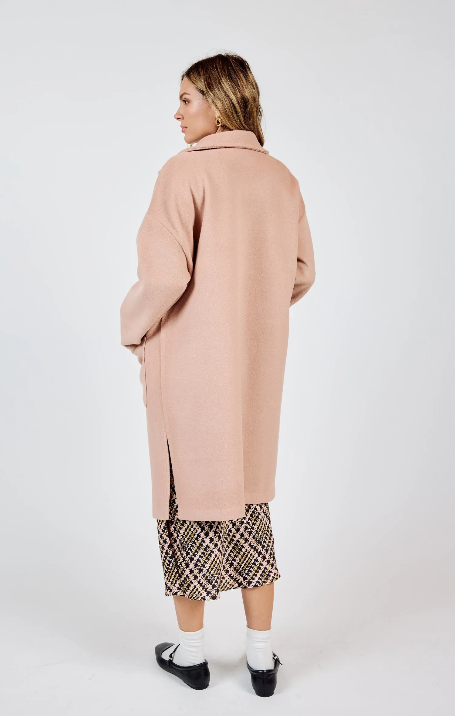 Hayley Open Coat | Rose