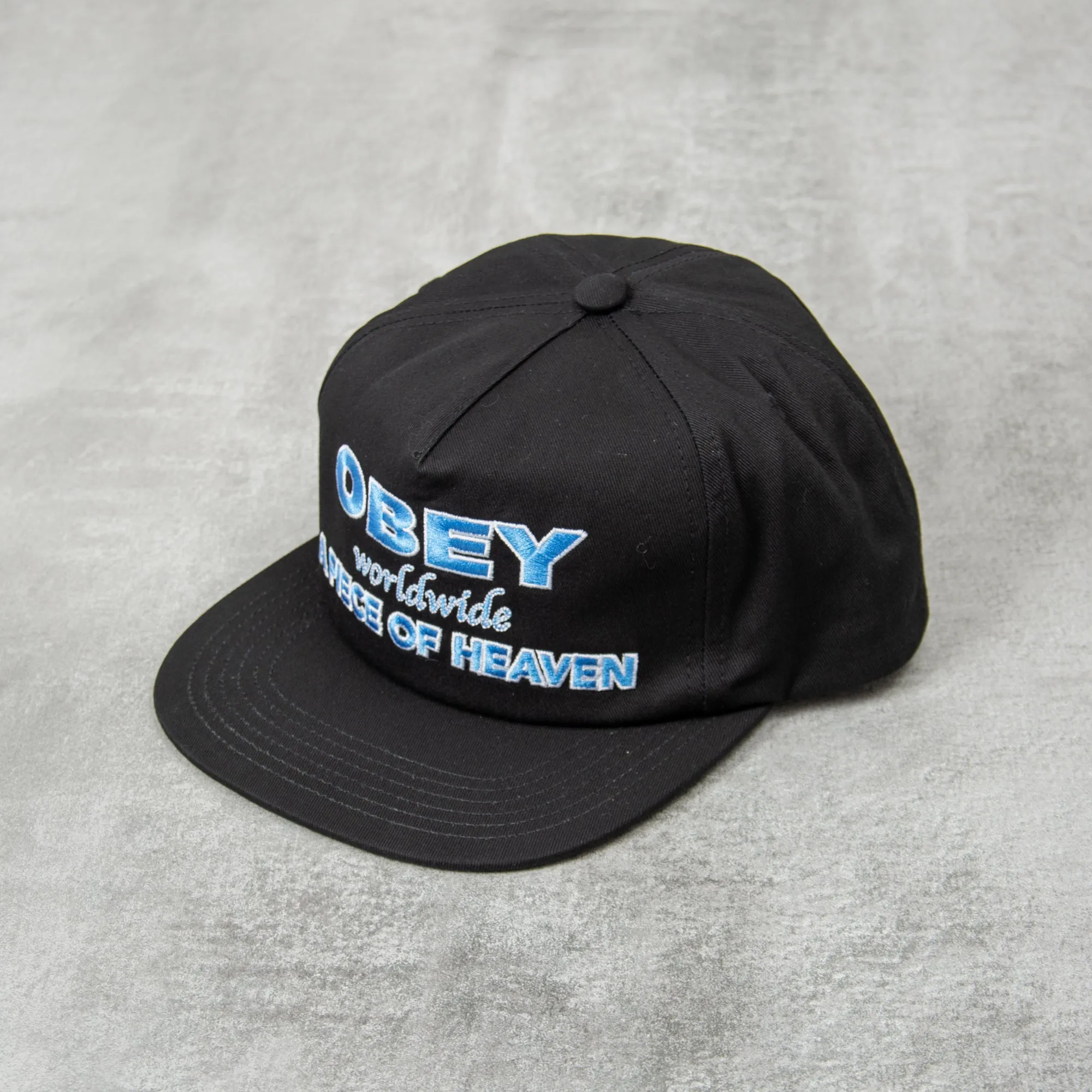 Obey Heaven 5 Panel Snapback - Black