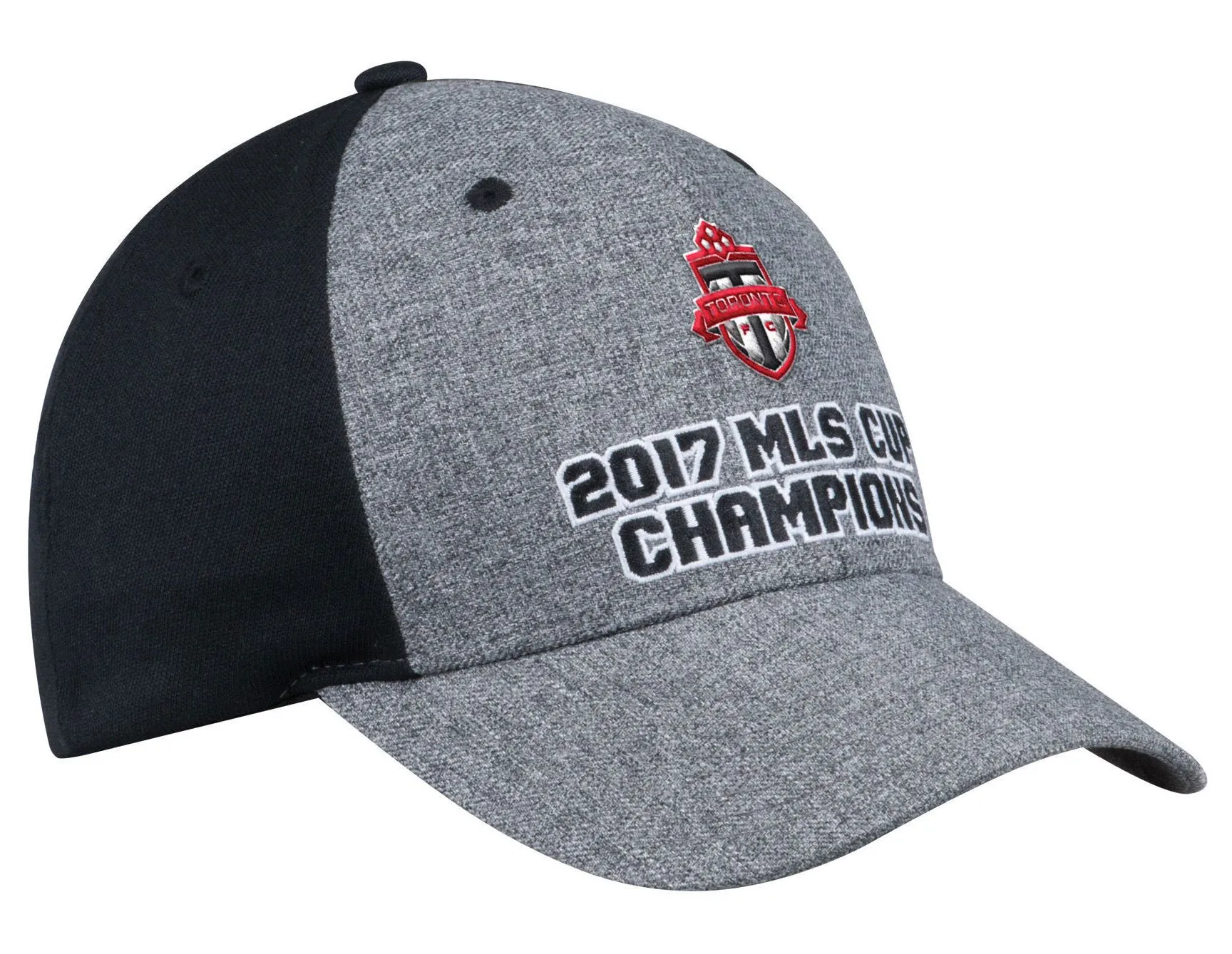 Toronto FC 2017 MLS Cup Champions Adidas Structured Gray Black Snapback Hat Cap